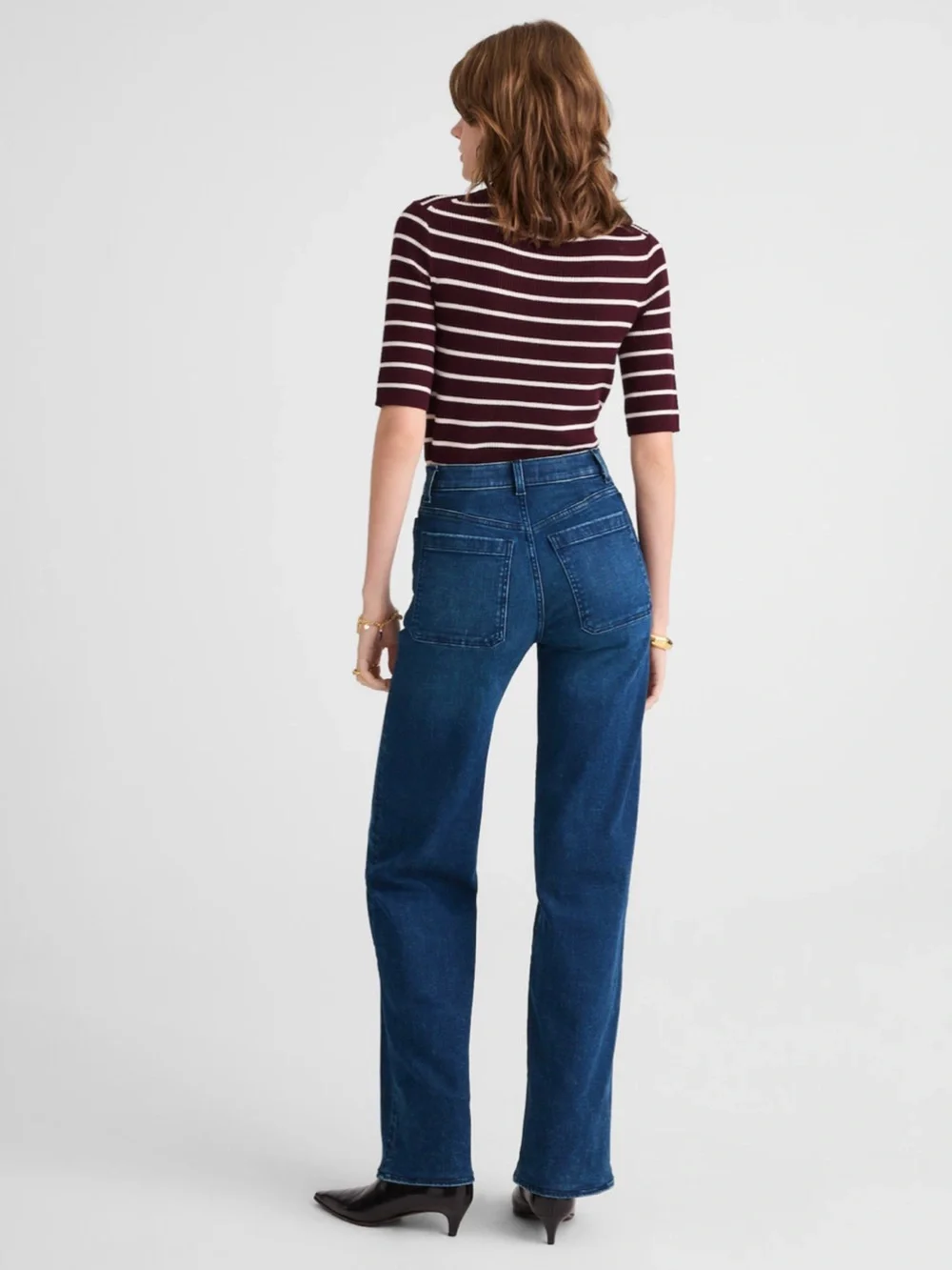Madewell The Emmett Wide-Leg Full Length Nighthawk Wash Size 27 - Picture 3 of 10